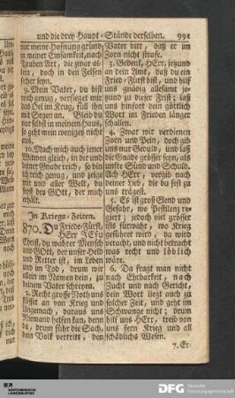 In Kriegs-Zeiten.