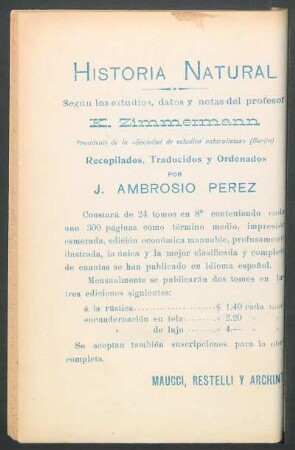 [Publicidad] Historia natural