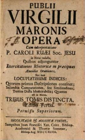 Publii Virgilii Maronis Opera