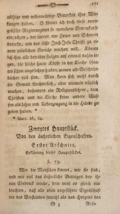 Zweytes Hauptstück. Von den äußerlichen Eigenschaften.