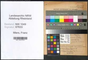 Entnazifizierung Franz Miers , geb. 02.09.1901 (Landwirt)