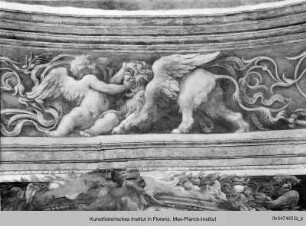 Evangelistensymbole und Ornament - Tambourzone m. Evangelistensymbolen
