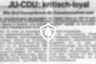 JU-CDU: kritisch-loyal
