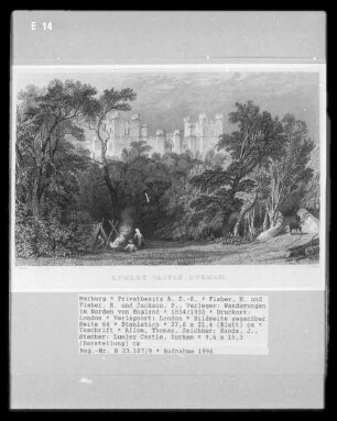 Wanderungen im Norden von England, Band 2 — Bildseite gegenüber Seite 64 — Lumley Castle, Durham
