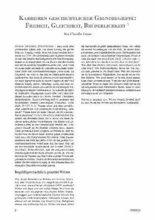 Karrieren geschichtlicher Grundbegriffe : Freiheit, Gleichheit, Brüderlichkeit