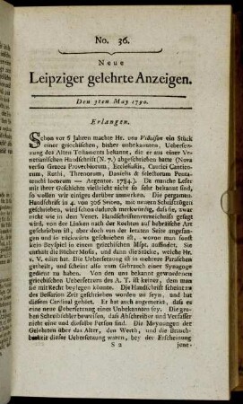No. 36. Den 3ten May 1790.