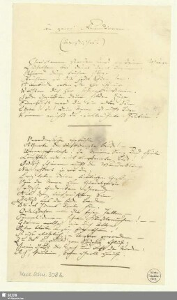 308h: An zwei Freundinnen - Mus.Schu.308h : [Gedicht]