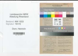 Entnazifizierung Heinrich Dorn , geb. 24.01.1897 (Polizeibeamter)
