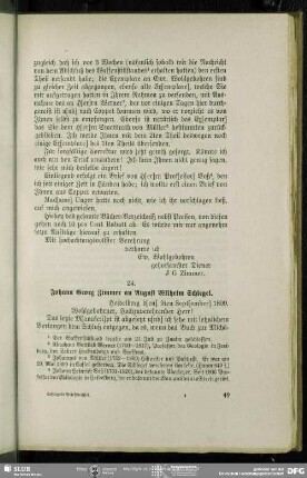 Johann Georg Zimmer an August Wilhelm von Schlegel, Heidelberg, 09.09.1809