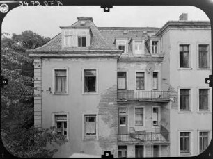 Dresden-Striesen, Voglerstraße 9. Wohnhaus (um 1895). Rückseite (Teilansicht)