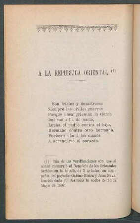 A la República Oriental