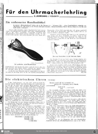 Die elektrischen Uhren (Schluß)