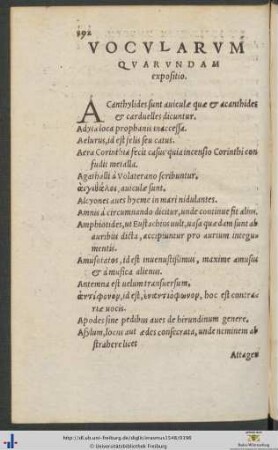 Vocabularum Quarundam expositio