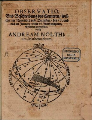 Observatio und Beschreibung des Cometen anno 1577