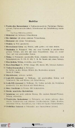 Mobiliar (Nr. 1-48)