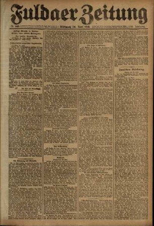 Ausgabe vom Mittwoch, den 26. Juni 1918.