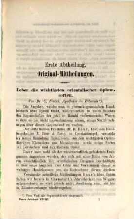 Neues Jahrbuch für Pharmacie und verwandte Fächer : eine Zeitschr. d. Allgemeinen Deutschen Apotheker-Vereins, Abtheilung Süddeutschland. 28. 1867