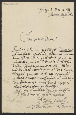 Brief an B. Schott's Söhne : 06.02.1889
