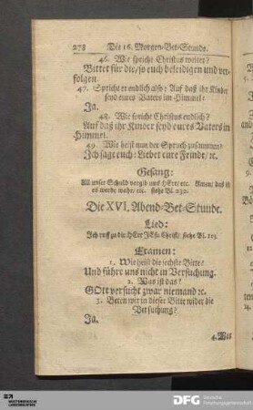 Die XVI. Abend-Bet-Stunde.