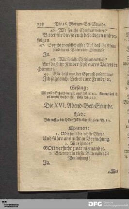 Die XVI. Abend-Bet-Stunde.
