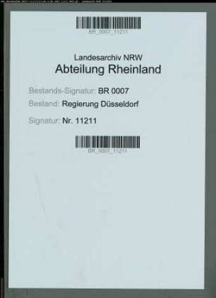 Revision des Gefängnisses Düsseldorf bzw. Anrath, Band 1