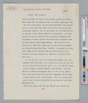 Brief an Paul Gangolf