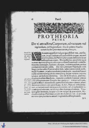 Protheoria I.