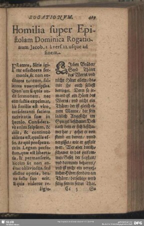 Homilia super Epistolam Dominica Rogationum