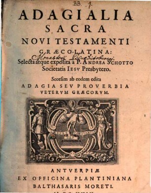 Adagialia Aacra Novi Testamenti Græco-Latina