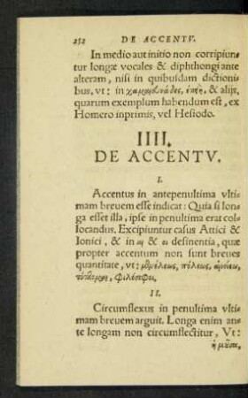 IIII. De Accentu.