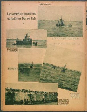 Los submarinos durante una exhibición en Mar del Plata [Fotografías]