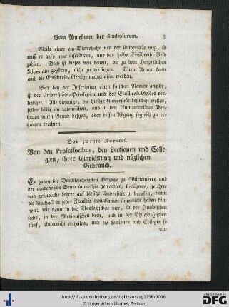 Das zweyte Kapitel