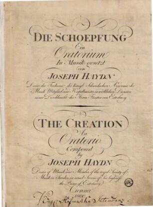 Die Schöpfung : ein Oratorium = The creation