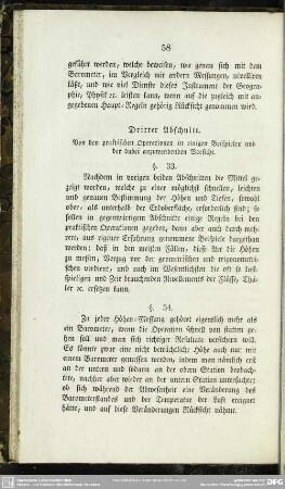 Dritter Abschnitt. Von den praktischen Operationen in einigen Beispielen und der dabei anzuwendenden Vorsicht