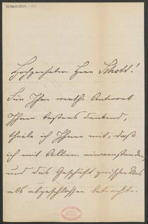 Brief an B. Schott's Söhne : 25.11.1887