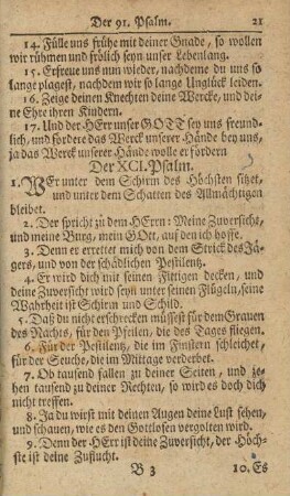 Der XCI. Psalm