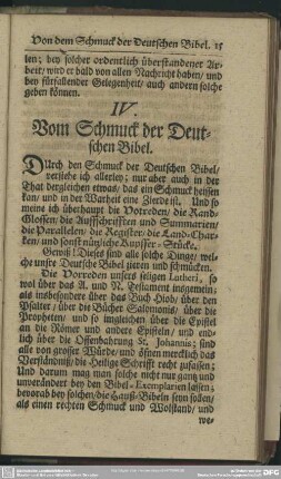 IV. Vom Schmuck der Deutschen Bibel