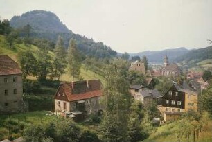Königstein. Festung und Ort von Südosten