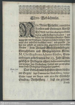 Ehrn-Gedächtnüs