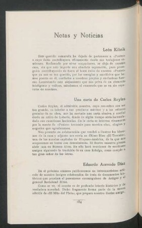 Una carta de Carlos Reyles
