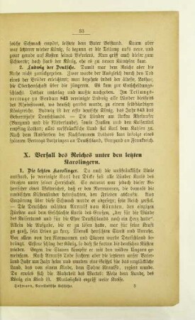 X. Verfall des Reiches unter den letzten Karolingern