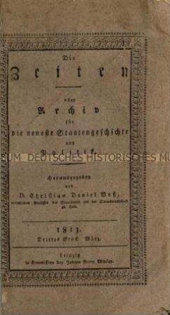 Archiv für die neueste Staatengeschichte, Jg. 1813