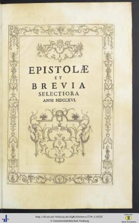 Epistolae Et Brevia Selectiora Anni MDCCXVI.