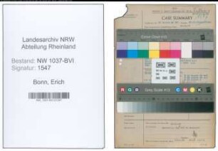 Entnazifizierung Erich Bonn , geb. 14.04.1902 (Stadtinspektor)