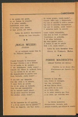 Pobre madrecita : (Gran tango de moda)