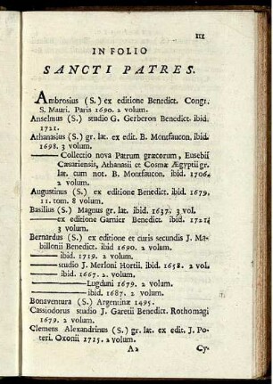 Sancti Patres.