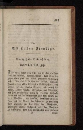 Dreyzehnte Betrachtung.