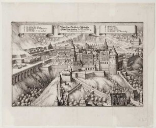 Heidelberg, Schloss und Schlossgarten von Norden