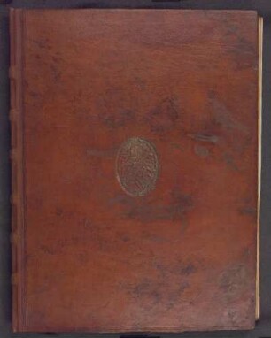 Supralibros der Stadtbibliothek mit Wappen des Kirchenpflegers Georg Friedrich Pömer (1764-1774)
