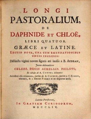 Pastoralium de Daphnide et Chloe libri IV